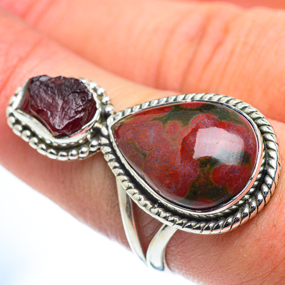 Ocean Jasper Rings handcrafted by Anasilvercos - RING57737