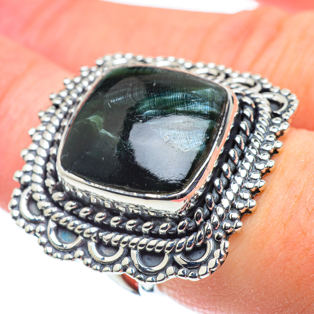Seraphinite Rings handcrafted by Anasilvercos - RING57761