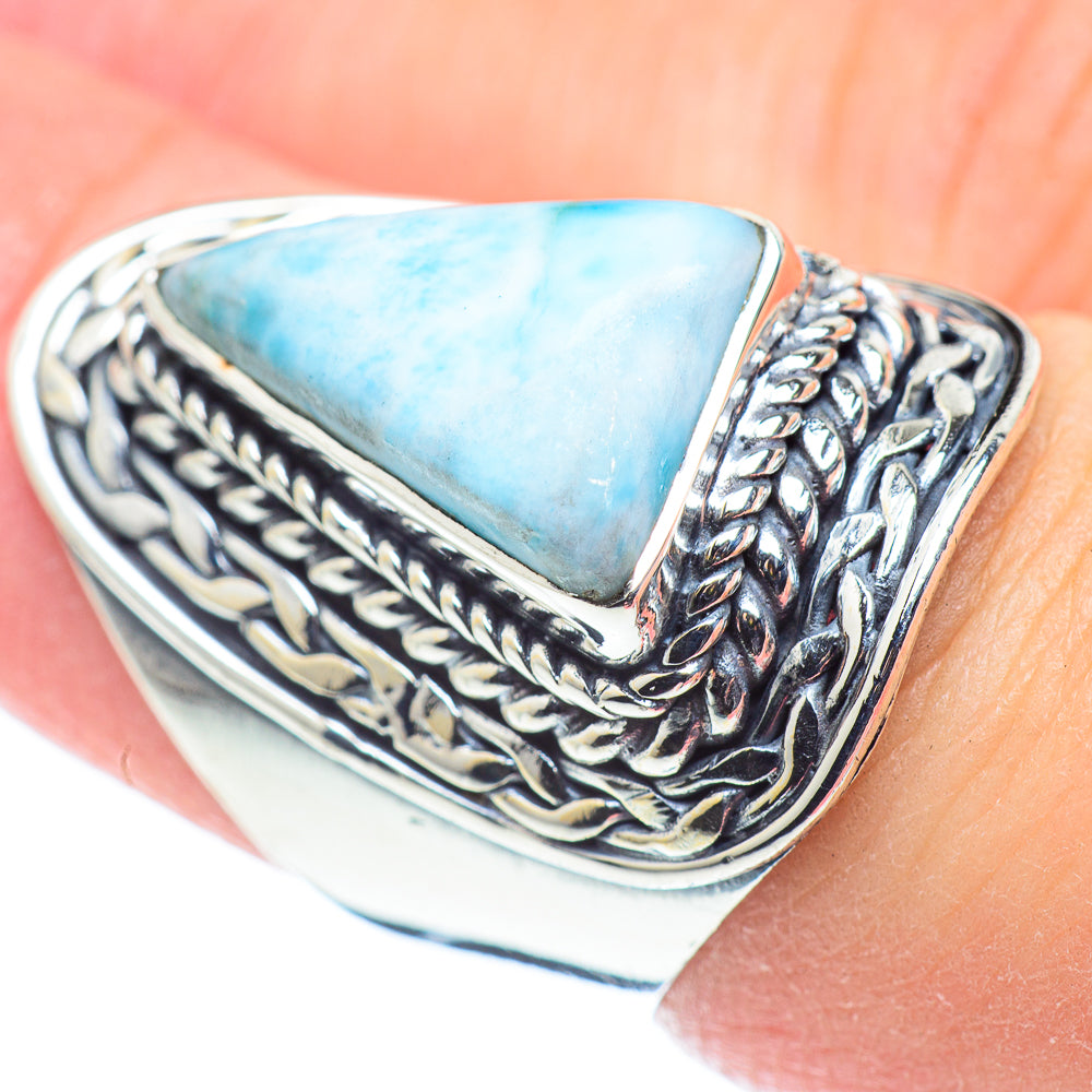 Larimar Rings handcrafted by Anasilvercos - RING57804