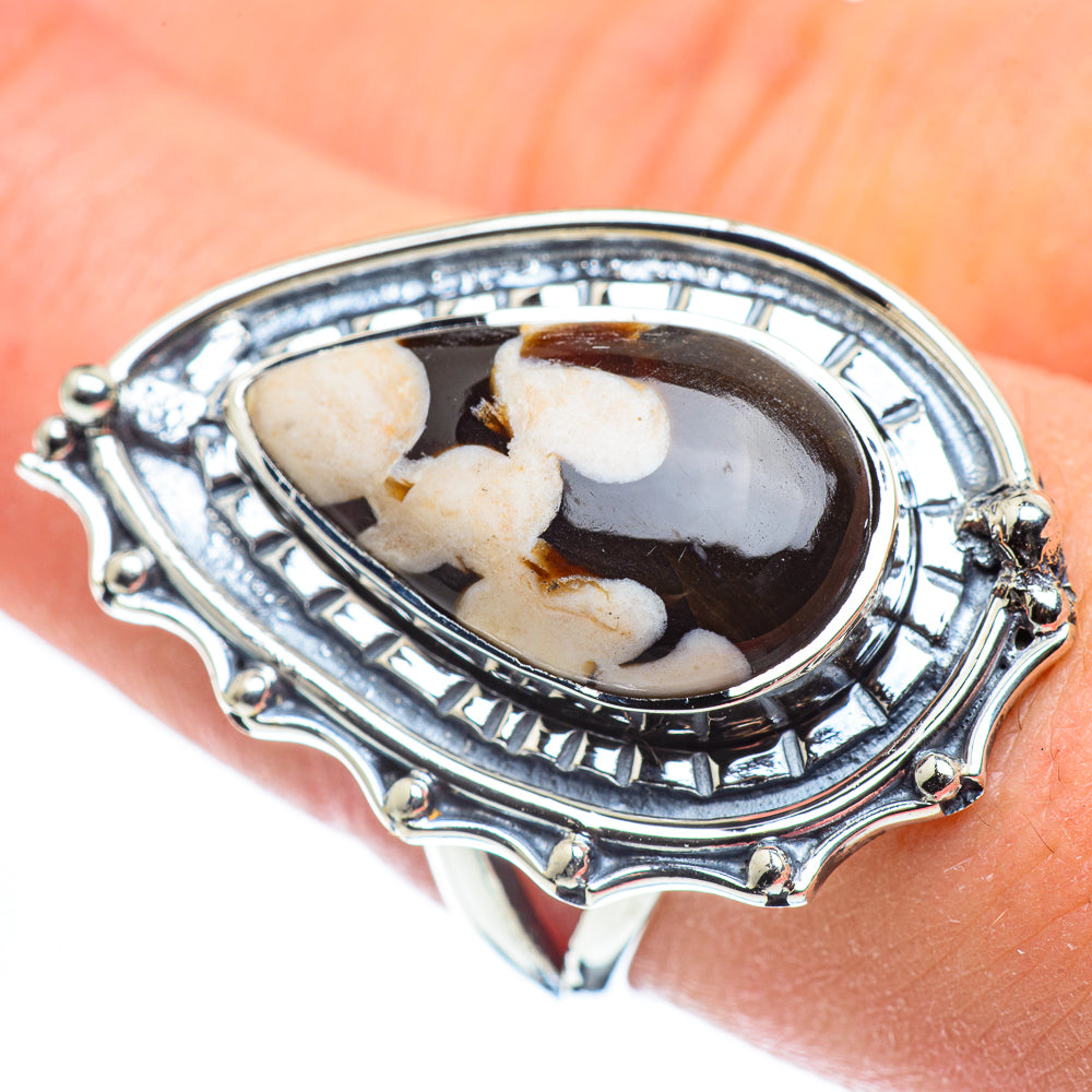 Peanut Wood Jasper Rings handcrafted by Anasilvercos - RING57810