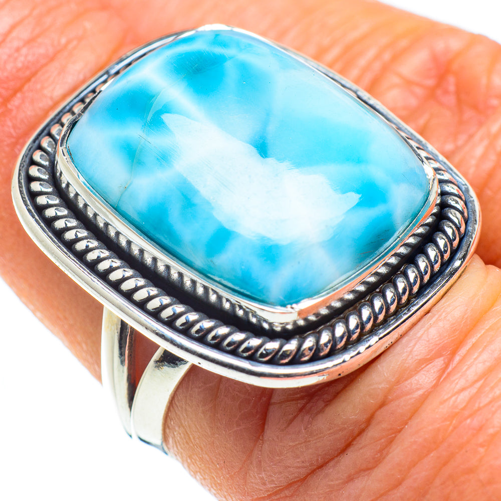 Larimar Rings handcrafted by Anasilvercos - RING57854