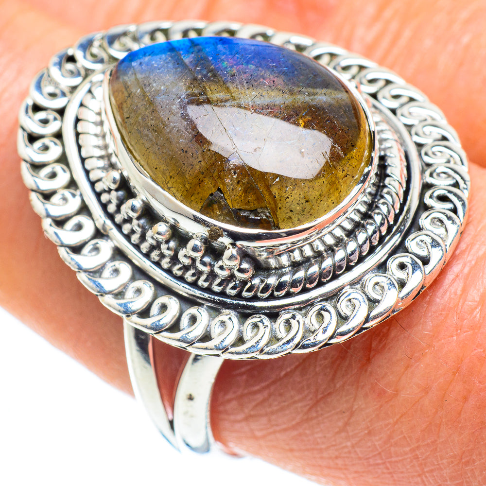 Labradorite Rings handcrafted by Anasilvercos - RING57882