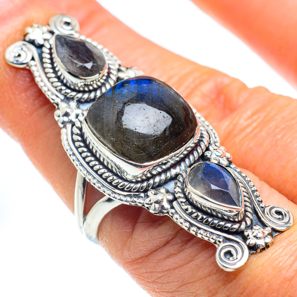 Labradorite Rings handcrafted by Anasilvercos - RING57884
