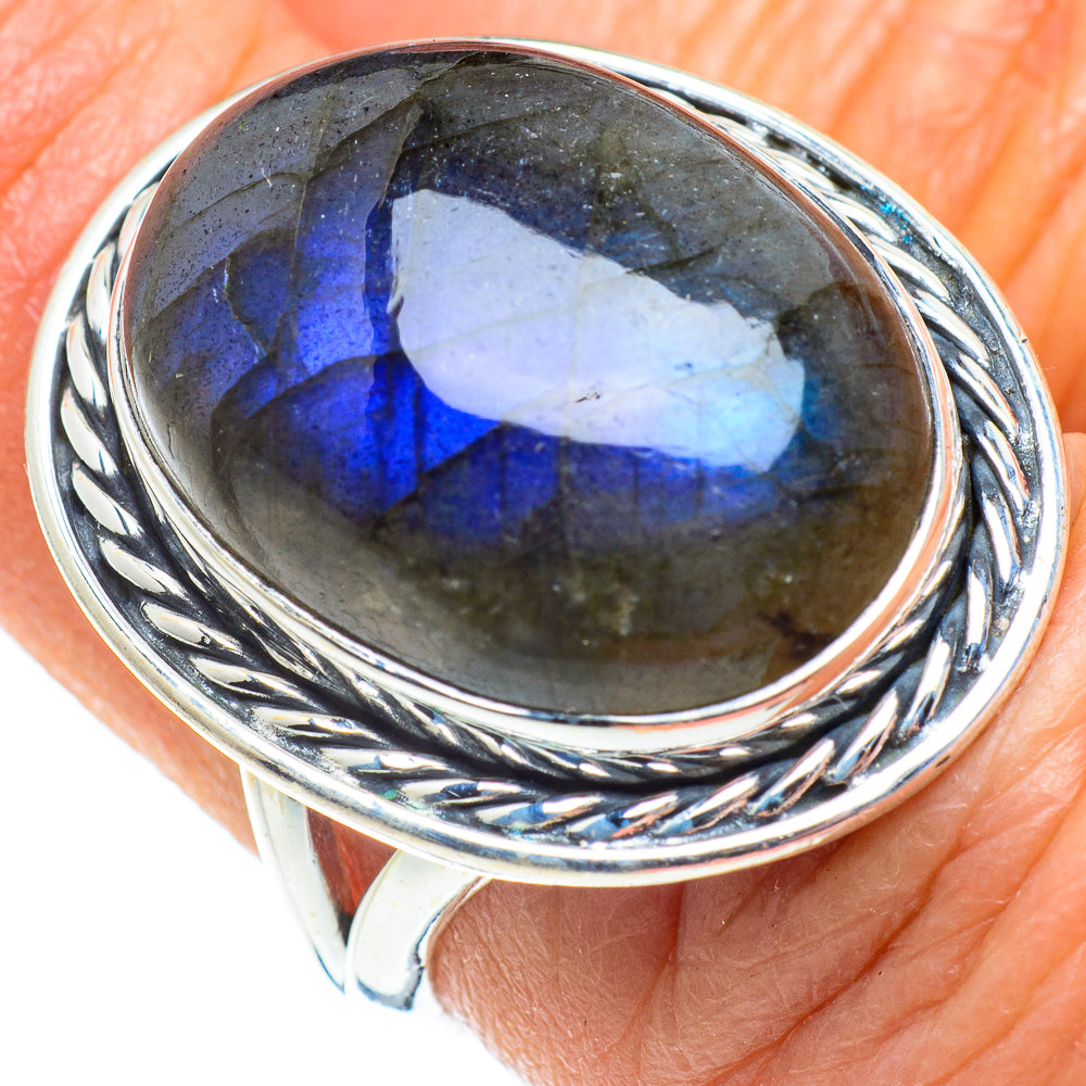 Labradorite Rings handcrafted by Anasilvercos - RING57887