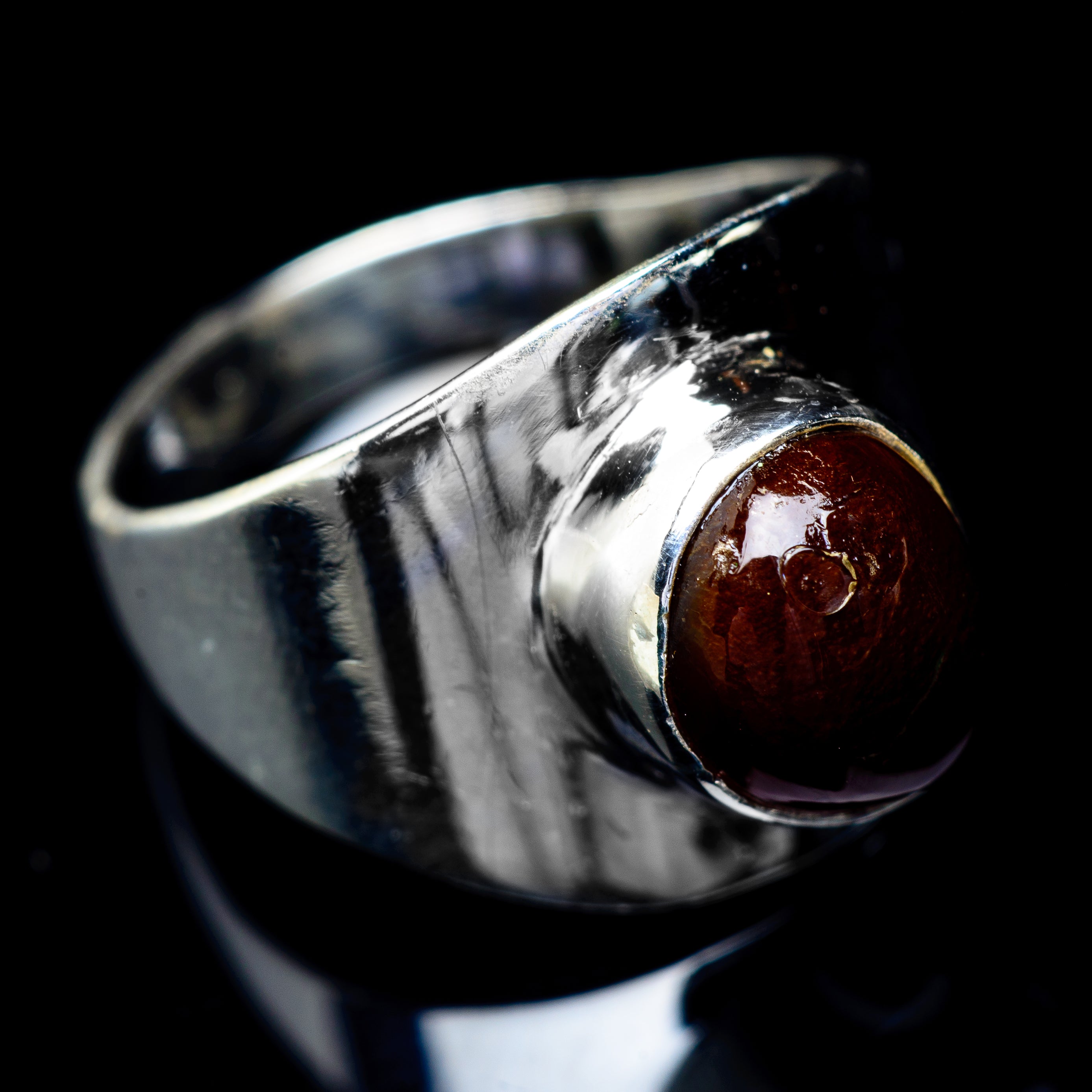 Mexican Fire Agate Rings handcrafted by Anasilvercos - RING5788