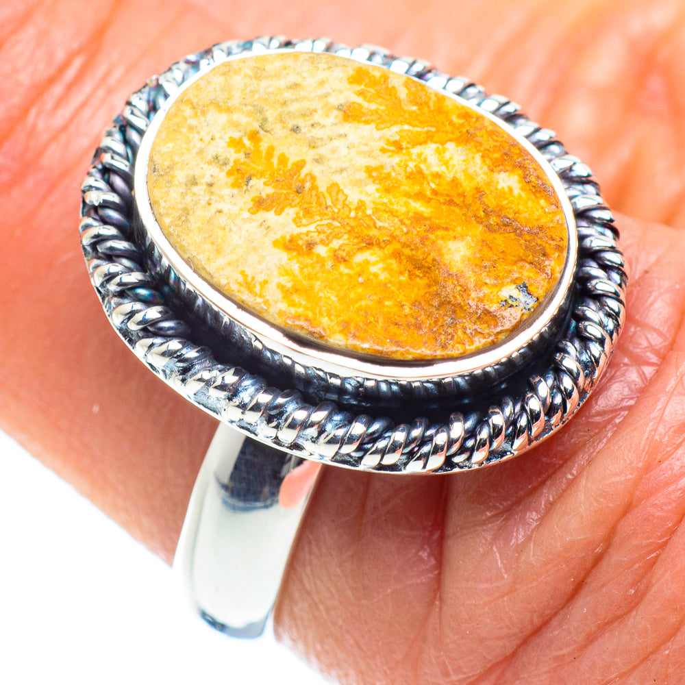 Scenic Dendritic Agate Rings handcrafted by Anasilvercos - RING57960