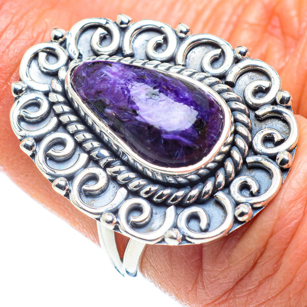 Charoite Rings handcrafted by Anasilvercos - RING57978