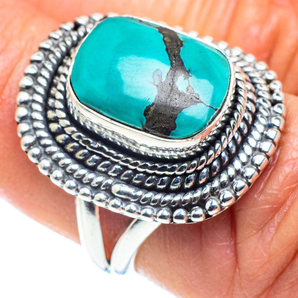 Tibetan Turquoise Rings handcrafted by Anasilvercos - RING57983