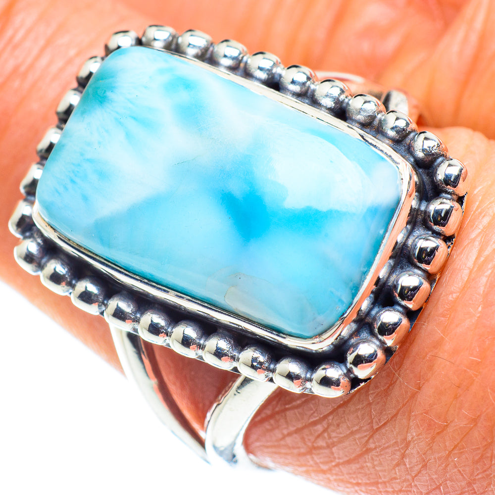 Larimar Rings handcrafted by Anasilvercos - RING57990