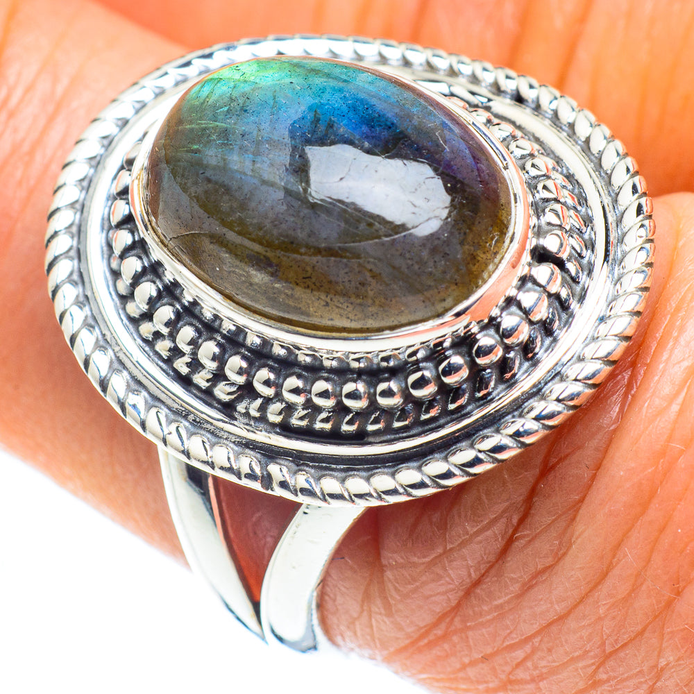 Labradorite Rings handcrafted by Anasilvercos - RING58010