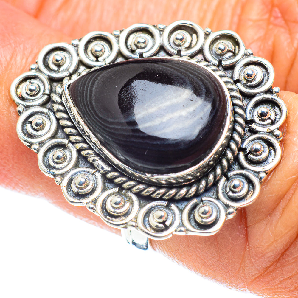 Psilomelane Rings handcrafted by Anasilvercos - RING58012
