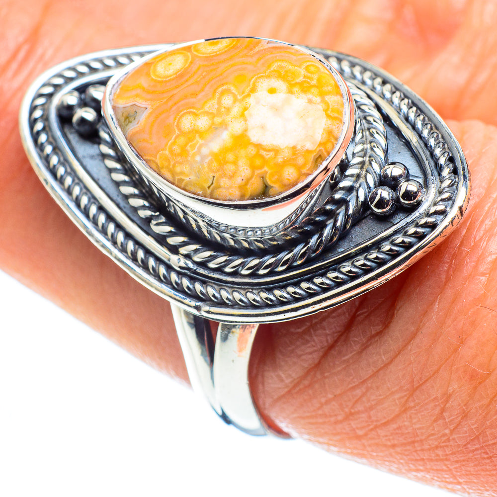Ocean Jasper Rings handcrafted by Anasilvercos - RING58022