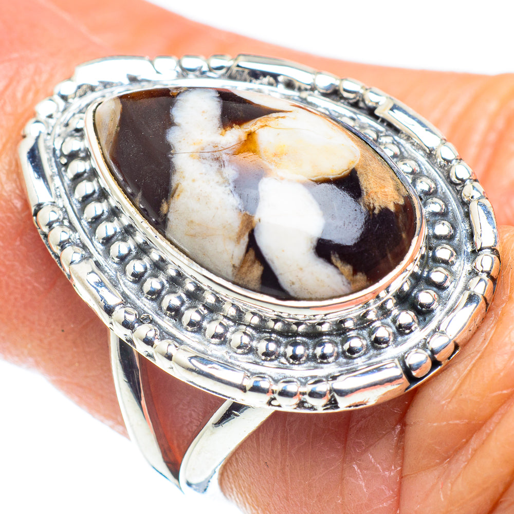 Peanut Wood Jasper Rings handcrafted by Anasilvercos - RING58035