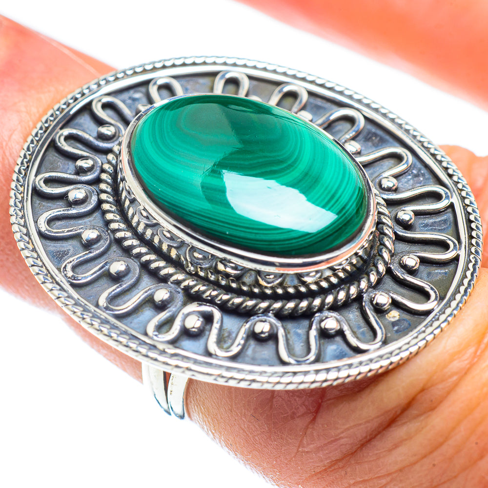 Malachite Rings handcrafted by Anasilvercos - RING58041
