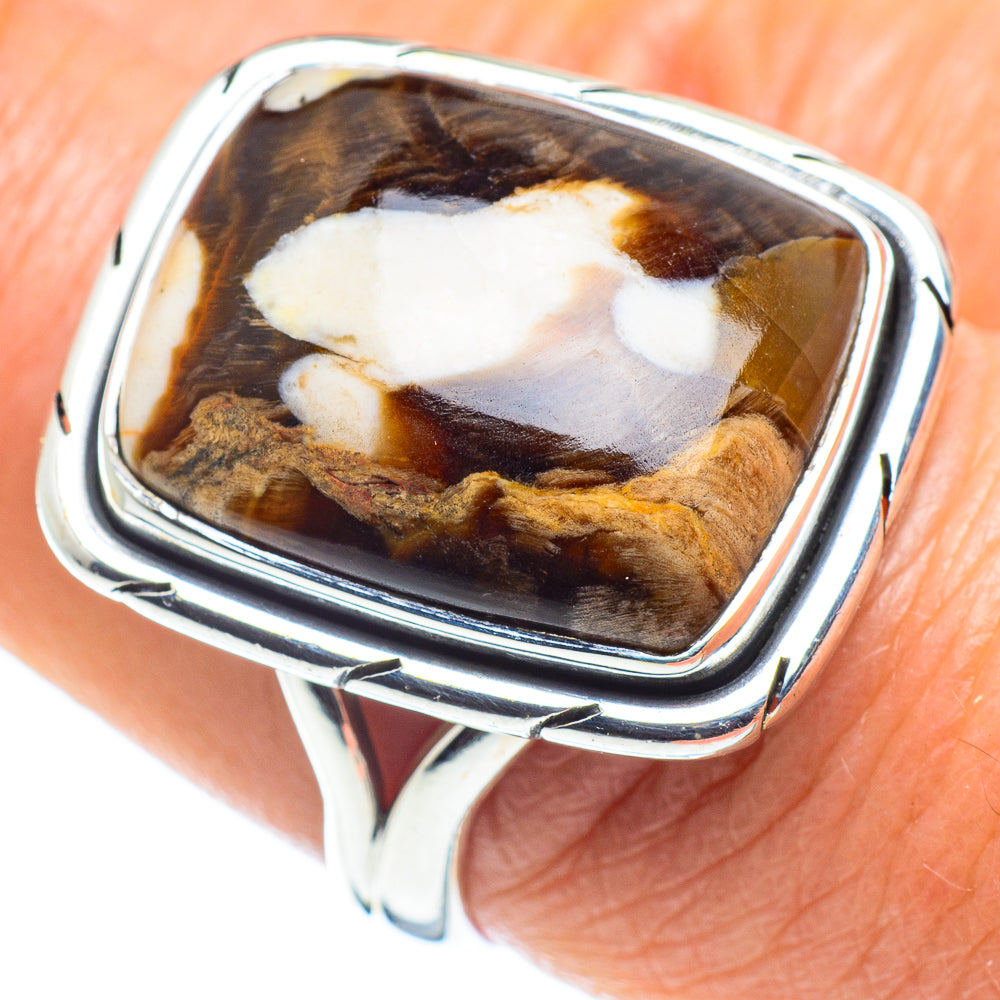 Peanut Wood Jasper Rings handcrafted by Anasilvercos - RING58051