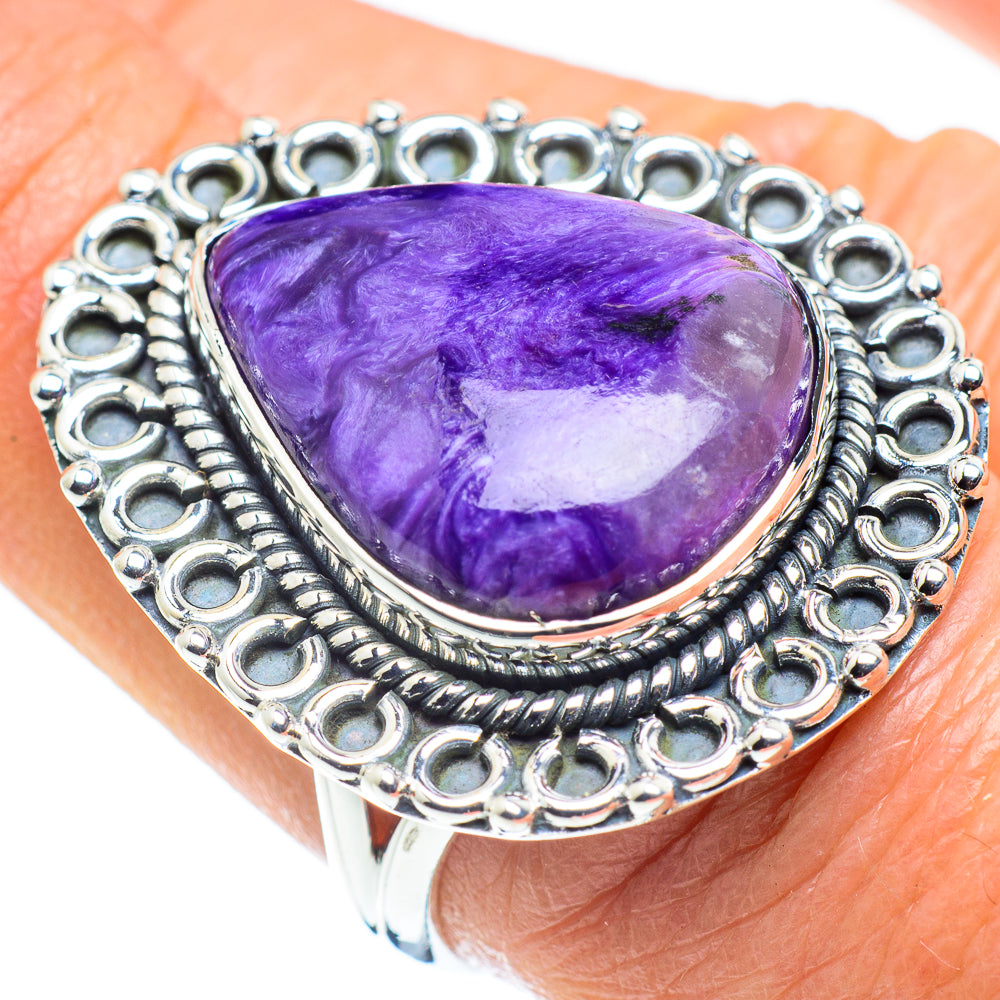 Charoite Rings handcrafted by Anasilvercos - RING58066