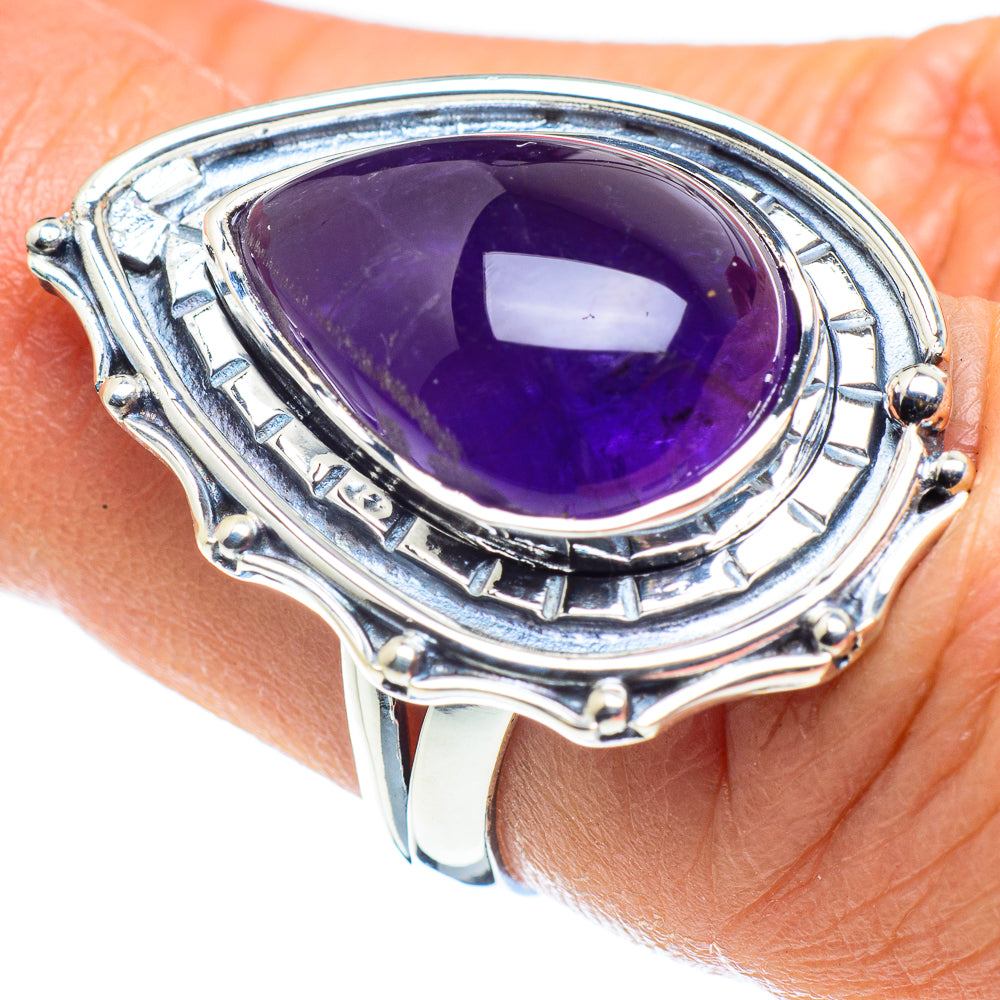 Amethyst Rings handcrafted by Anasilvercos - RING58069