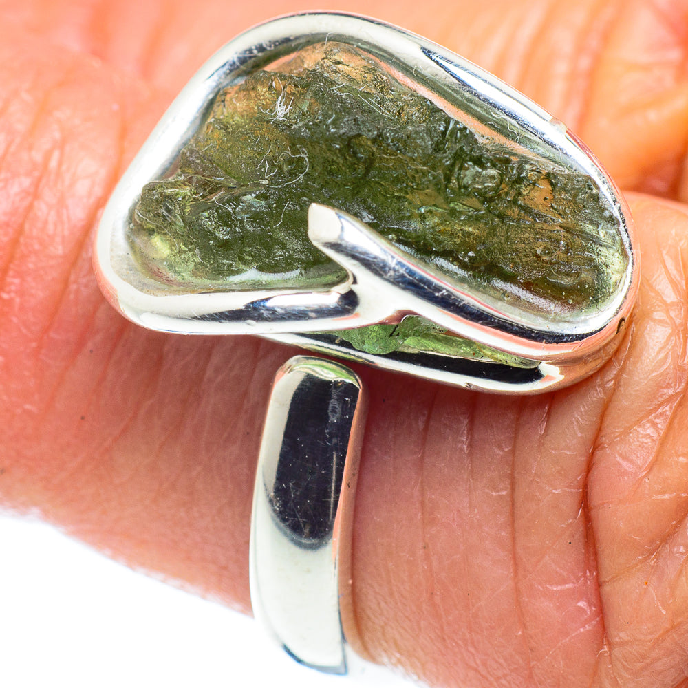Czech Moldavite Rings handcrafted by Anasilvercos - RING58105