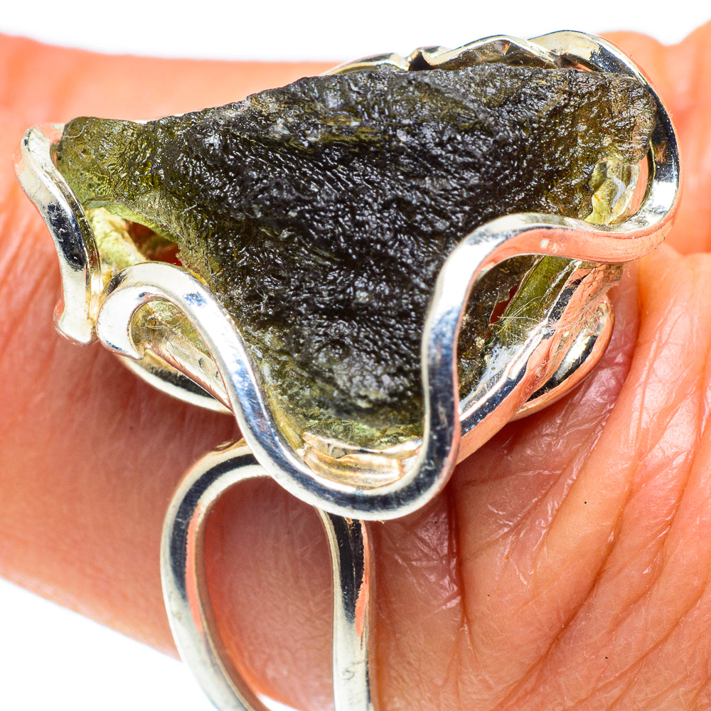 Czech Moldavite Rings handcrafted by Anasilvercos - RING58107