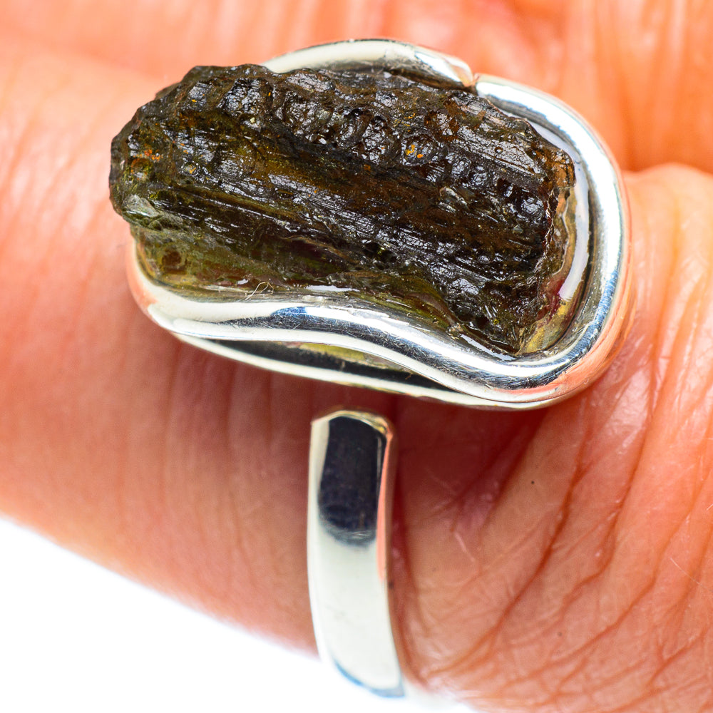 Czech Moldavite Rings handcrafted by Anasilvercos - RING58112