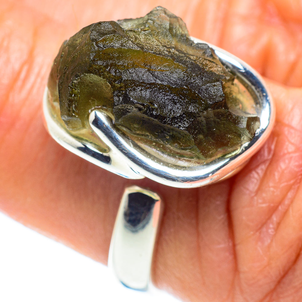 Czech Moldavite Rings handcrafted by Anasilvercos - RING58133