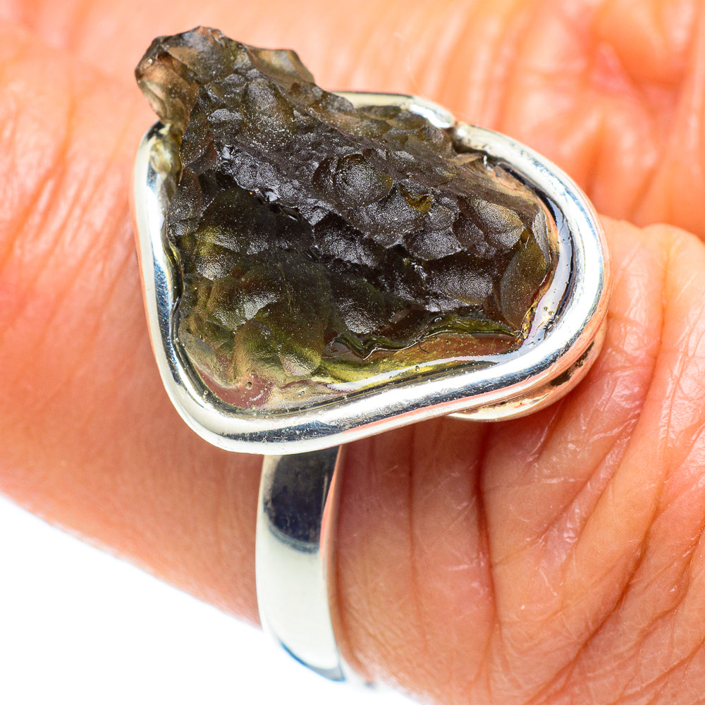 Czech Moldavite Rings handcrafted by Anasilvercos - RING58137