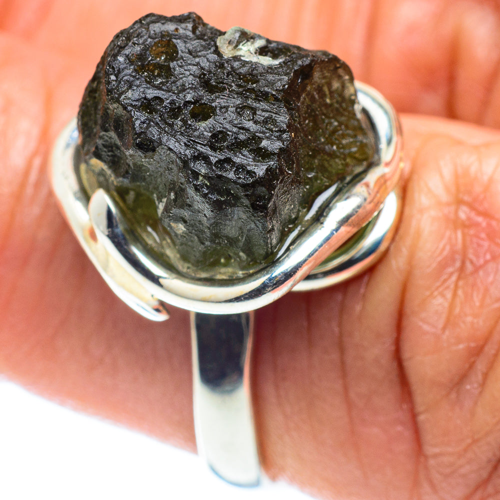 Czech Moldavite Rings handcrafted by Anasilvercos - RING58154