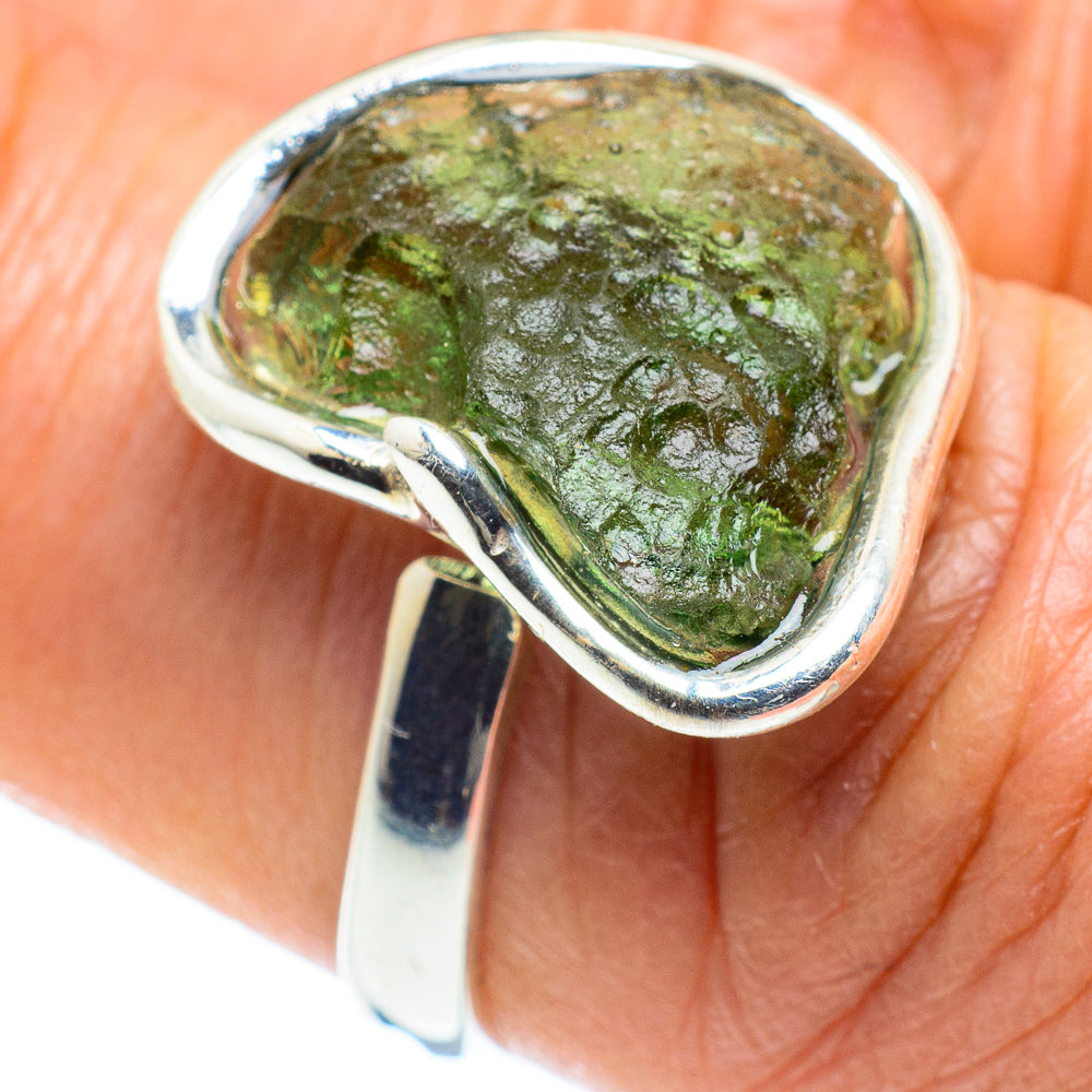 Czech Moldavite Rings handcrafted by Anasilvercos - RING58160