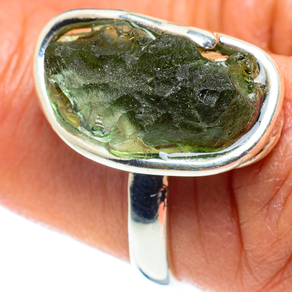 Czech Moldavite Rings handcrafted by Anasilvercos - RING58163