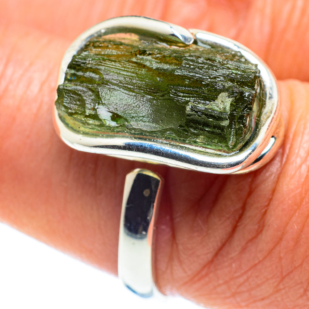 Czech Moldavite Rings handcrafted by Anasilvercos - RING58186