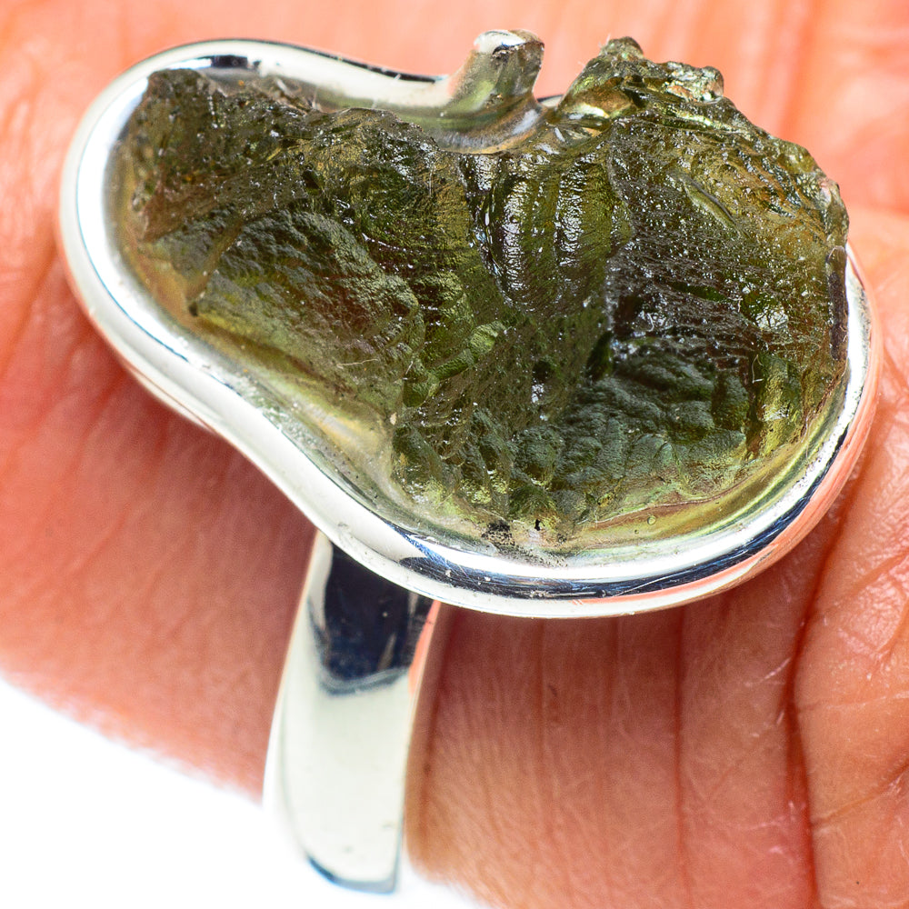 Czech Moldavite Rings handcrafted by Anasilvercos - RING58207