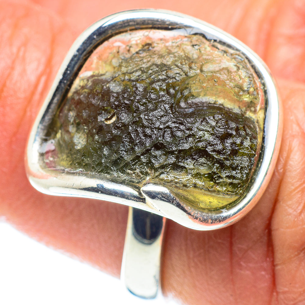 Czech Moldavite Rings handcrafted by Anasilvercos - RING58212