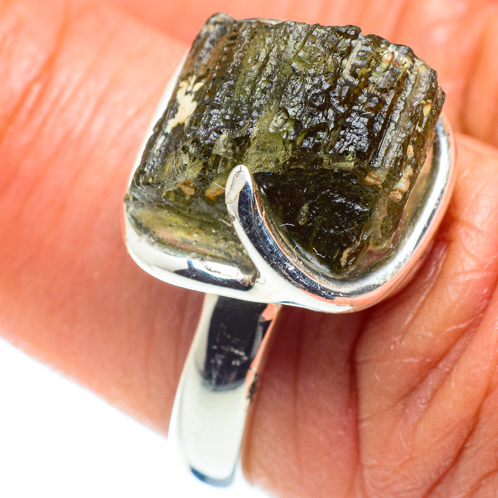 Czech Moldavite Rings handcrafted by Anasilvercos - RING58225