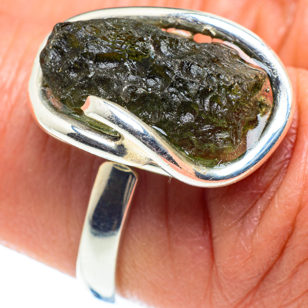 Czech Moldavite Rings handcrafted by Anasilvercos - RING58230