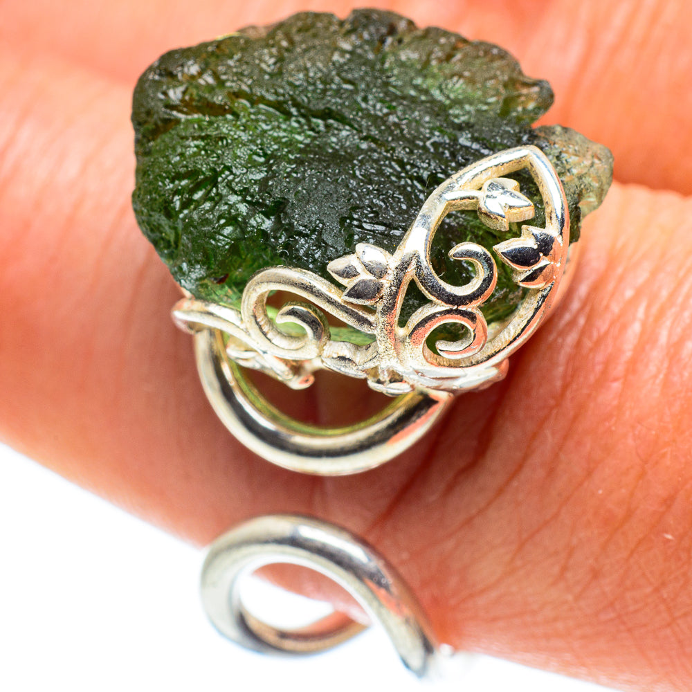 Czech Moldavite Rings handcrafted by Anasilvercos - RING58234