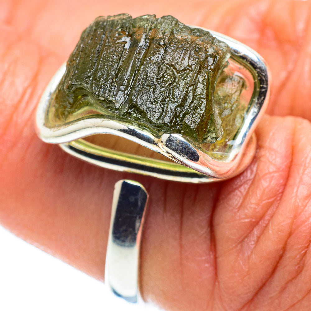 Czech Moldavite Rings handcrafted by Anasilvercos - RING58237