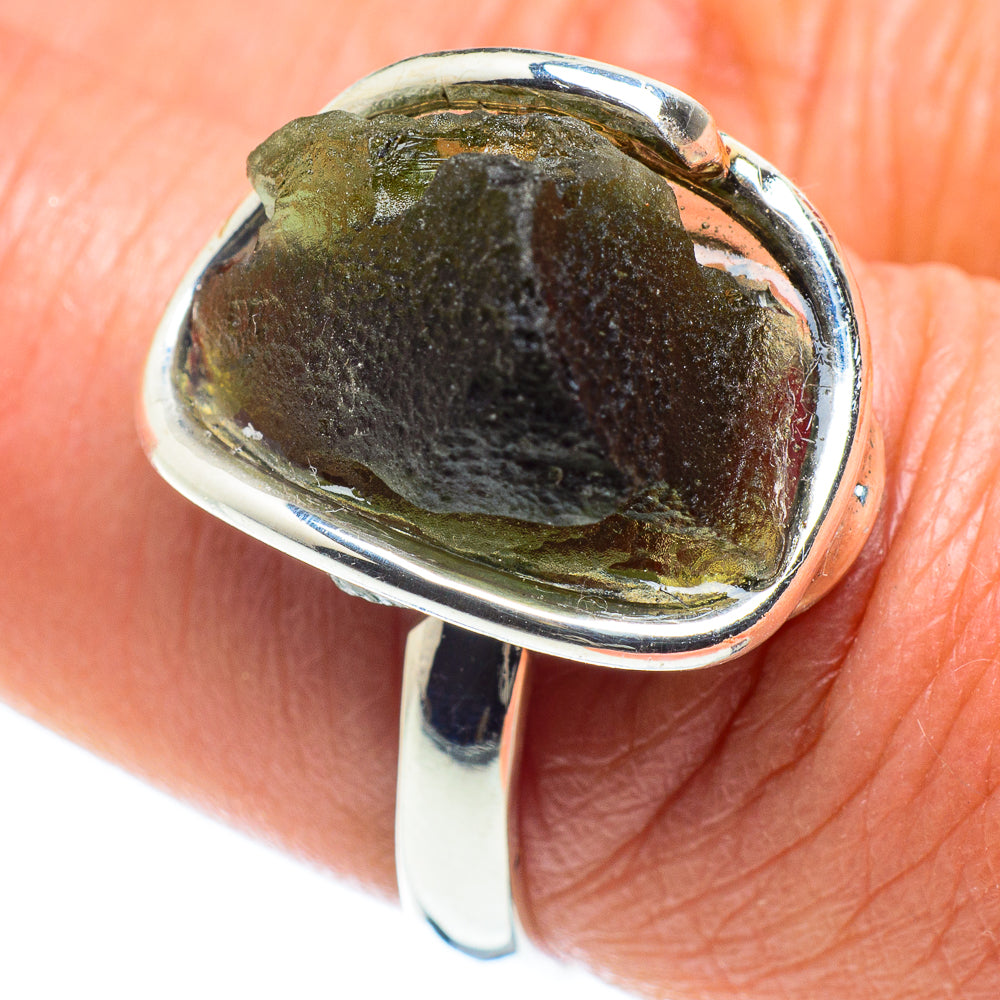 Czech Moldavite Rings handcrafted by Anasilvercos - RING58240