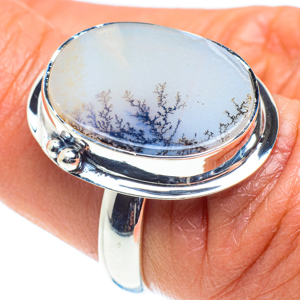 Scenic Dendritic Agate Rings handcrafted by Anasilvercos - RING58409
