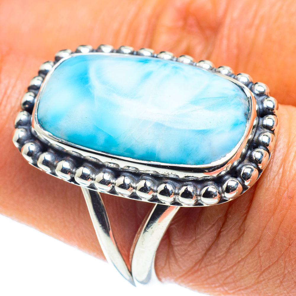 Larimar Rings handcrafted by Anasilvercos - RING58433