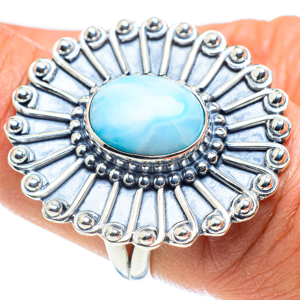 Larimar Rings handcrafted by Anasilvercos - RING58467