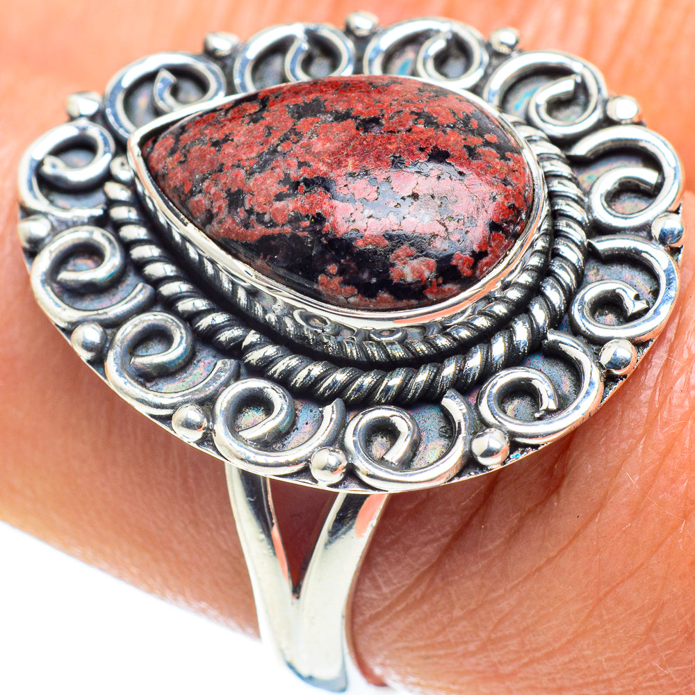 Fireworks Obsidian Rings handcrafted by Anasilvercos - RING58487