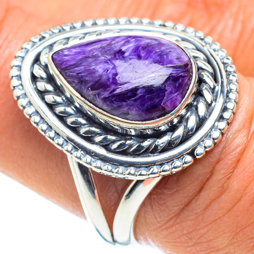 Charoite Rings handcrafted by Anasilvercos - RING58494