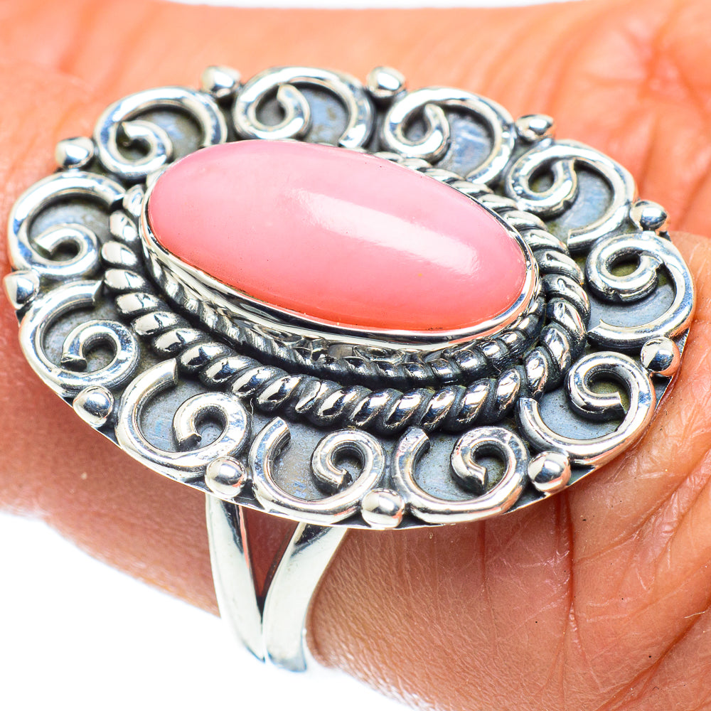 Pink Opal Rings handcrafted by Anasilvercos - RING58523