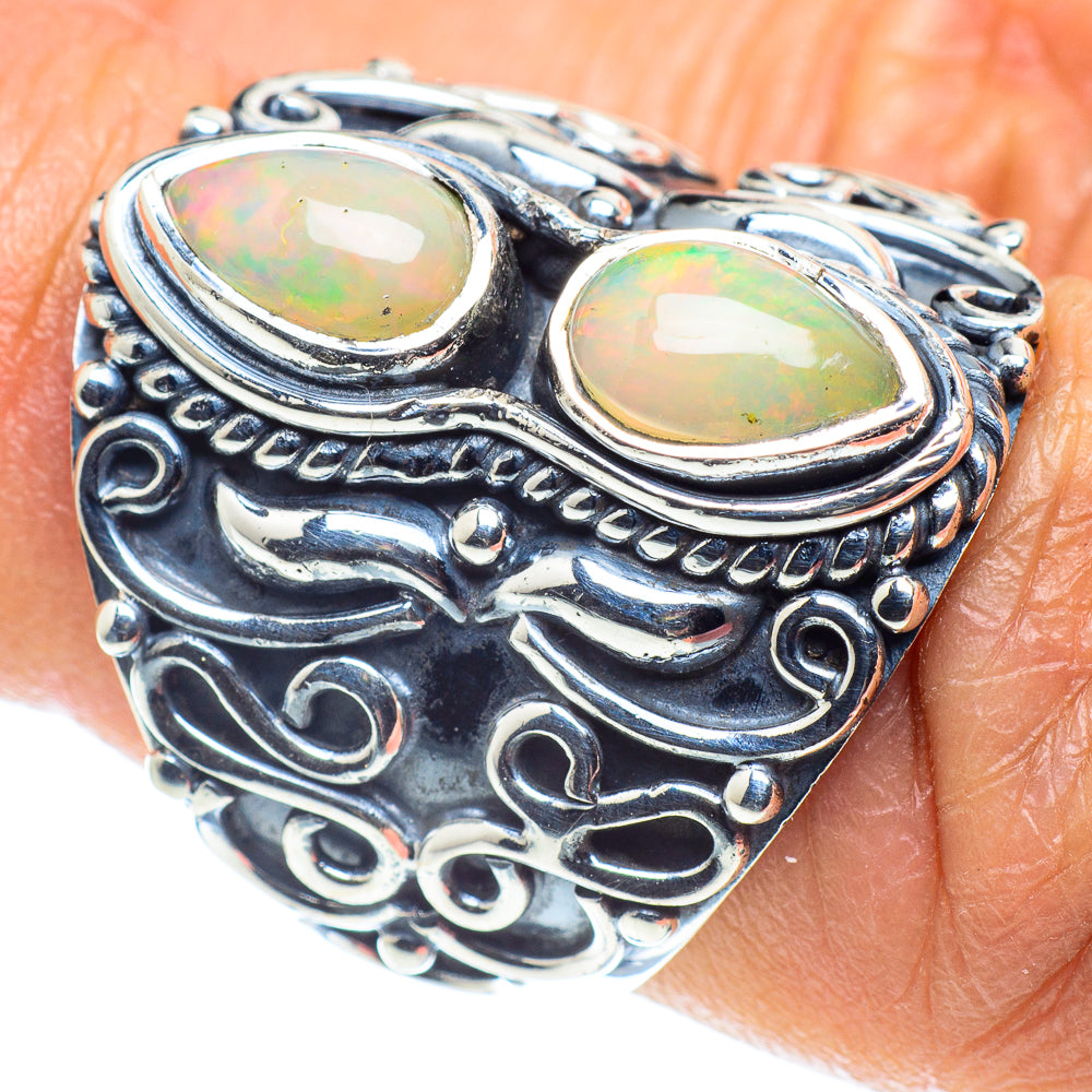 Ethiopian Opal Rings handcrafted by Anasilvercos - RING58532