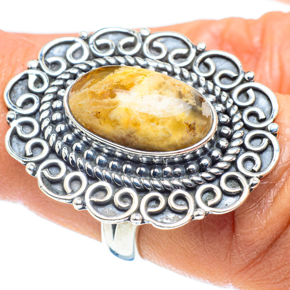 Plume Agate Rings handcrafted by Anasilvercos - RING58534