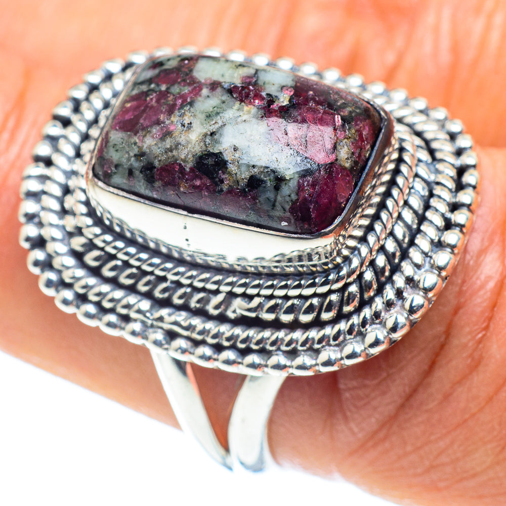 Russian Eudialyte Rings handcrafted by Anasilvercos - RING58536