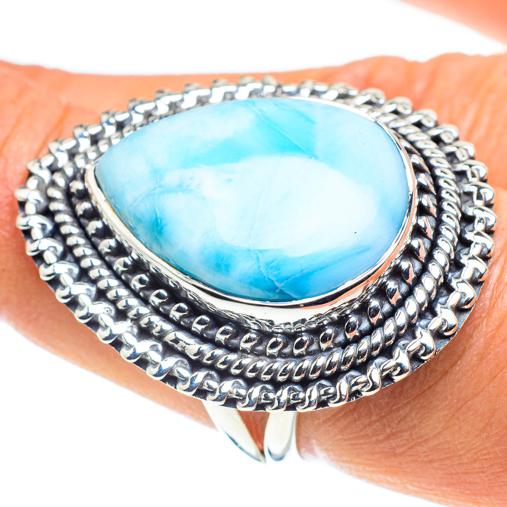 Larimar Rings handcrafted by Anasilvercos - RING58547