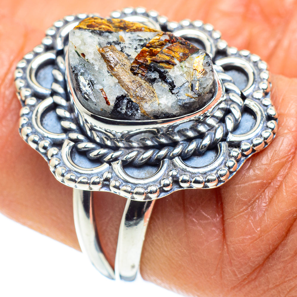 Astrophyllite Rings handcrafted by Anasilvercos - RING58553
