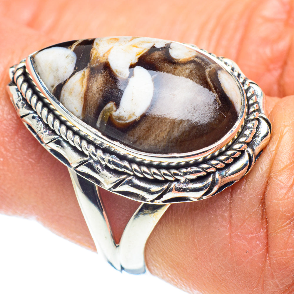 Peanut Wood Jasper Rings handcrafted by Anasilvercos - RING58560