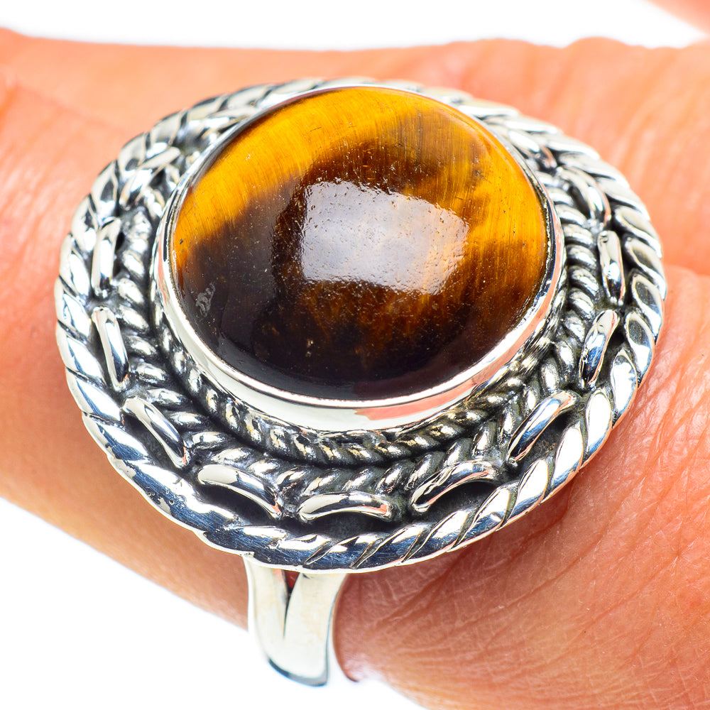 Tiger Eye Rings handcrafted by Anasilvercos - RING58566